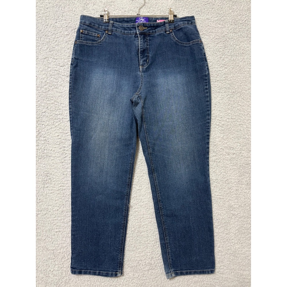 Straight Leg Classic Fit Jeans Plus Size 16W Short Stretch Blue Denim Pockets